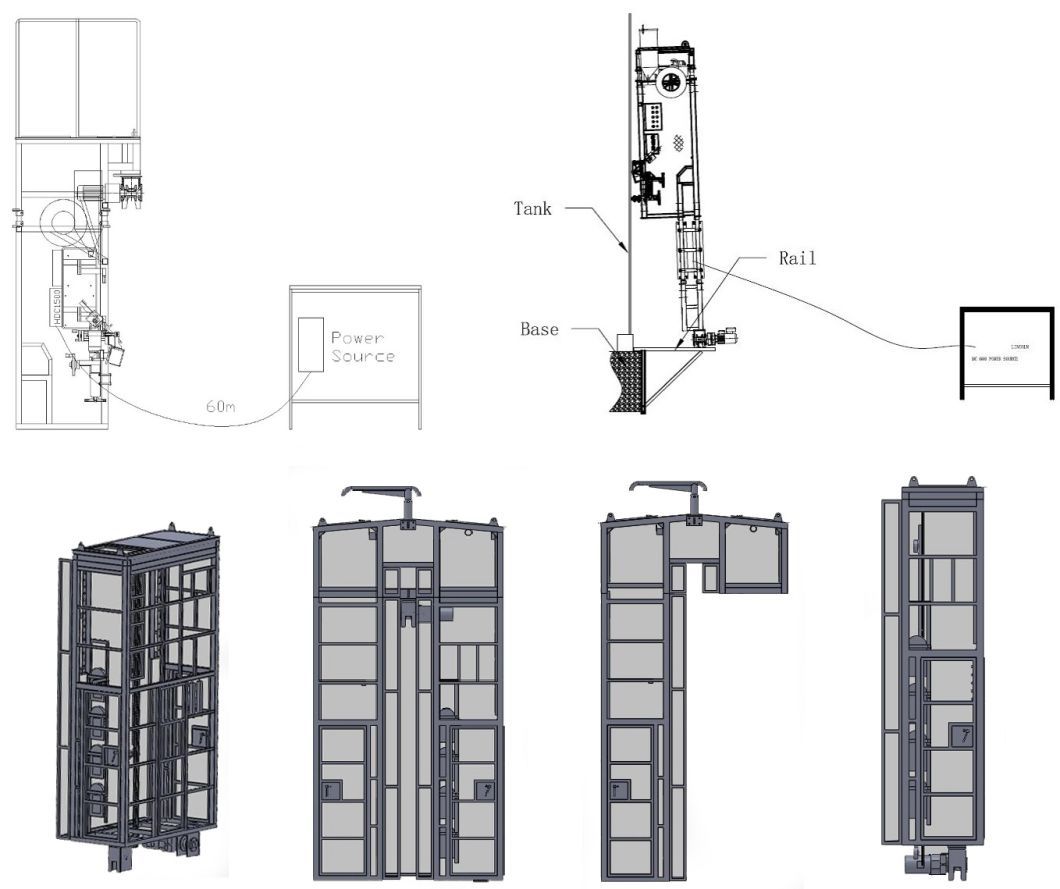 CNC Eletro-Gas Enclosed Vertical Welding Machine for Tank