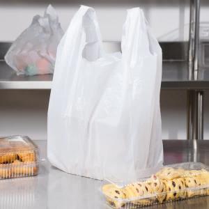 Wholesale Large White Reusable T Shirt Bag , Retail Shopping Bags Custom Made Size from china suppliers