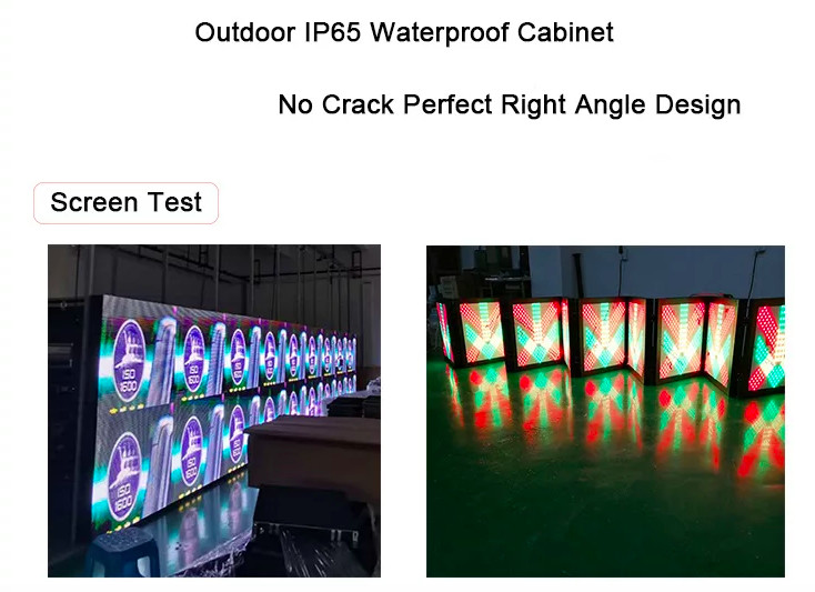 Right Angled Waterproof Outdoor Led Display Screen Module P3.9 P5.2 P7.8 P10.4