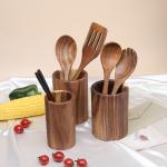 Acacia Teak Wooden Kitchen Utensil Set In Stock Kitchen Cooking Tool Custom Logo