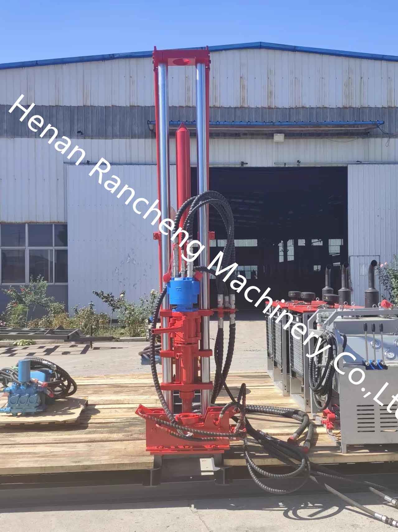 42KW Core Drilling Rig Small Diamond Core Drill Rig With 0-1200rpm Top Drive Rotation Head And 700KGS Lifting Force