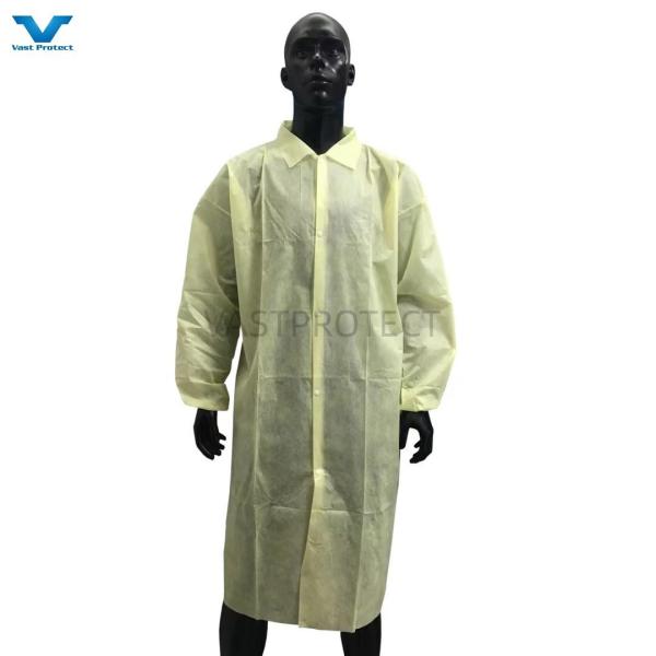Disposable Lab Coat Waterproof Nonwoven Workwear Uniform Microporous Model NO.