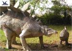 Colorful Life Size Dinosaur Statues In Outdoor Playground For Kids