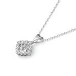 Beautiful Design 18k Gold Lab-Grown Diamond Pendant White Diamond Jewelry For