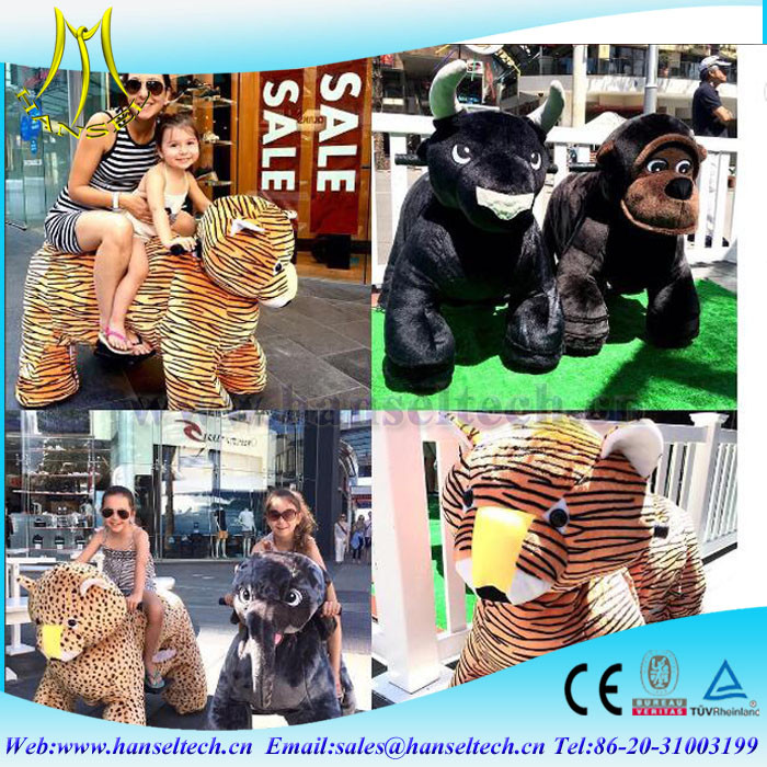 Hansel amusement park rides robot and baby in animals zoos riding