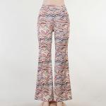 Polyester Fiber Temperament Ladies Casual Pants High Waisted Flare Pants