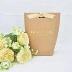 Custom Printed Thank You Paper Bags White For Birthday Boutique