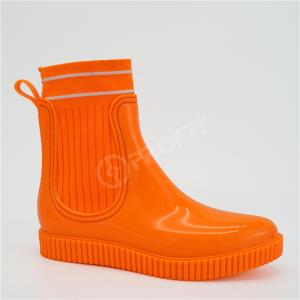 Wholesale Neon Color Anti Impact Pvc Rain Boots With Fabric Stitching from china suppliers