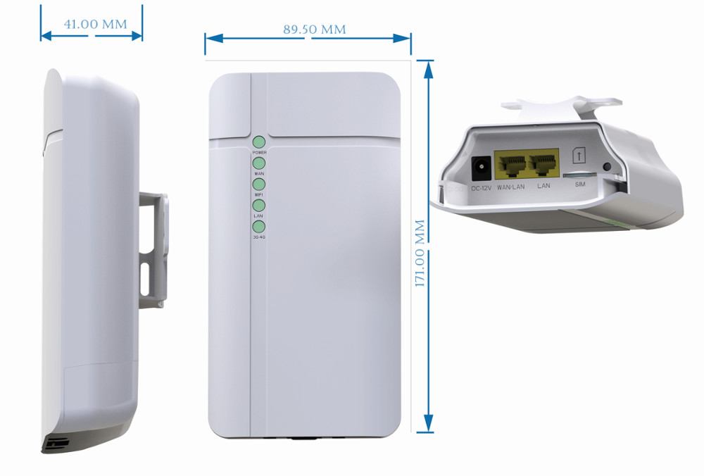 Wireless Wifi 4G Router with Wind Solar Power SIM Card Slot/Dual Sim 4G Lte Router