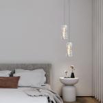 New crystal chandelier bedside lamp light luxury warm bedroom room modern small