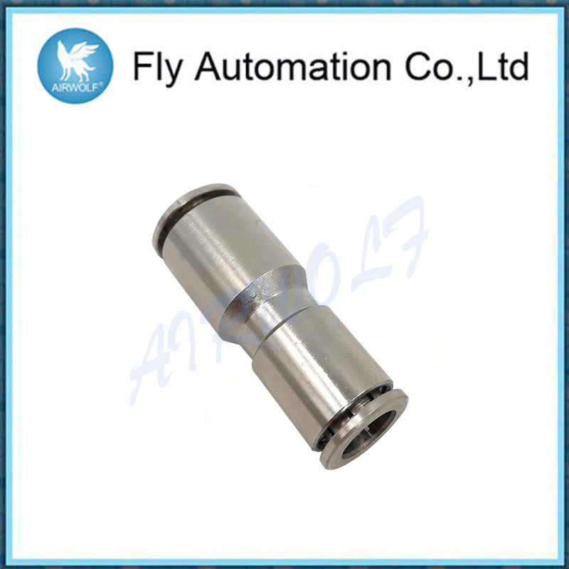 6580 Nickel Plated Brass Pneumatic Tube Fittings Nbr O Ring Connector