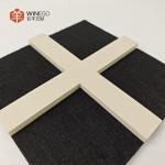 Artistic Geometric PET 3D Wood Slat Acoustic Wall Panels with Painted