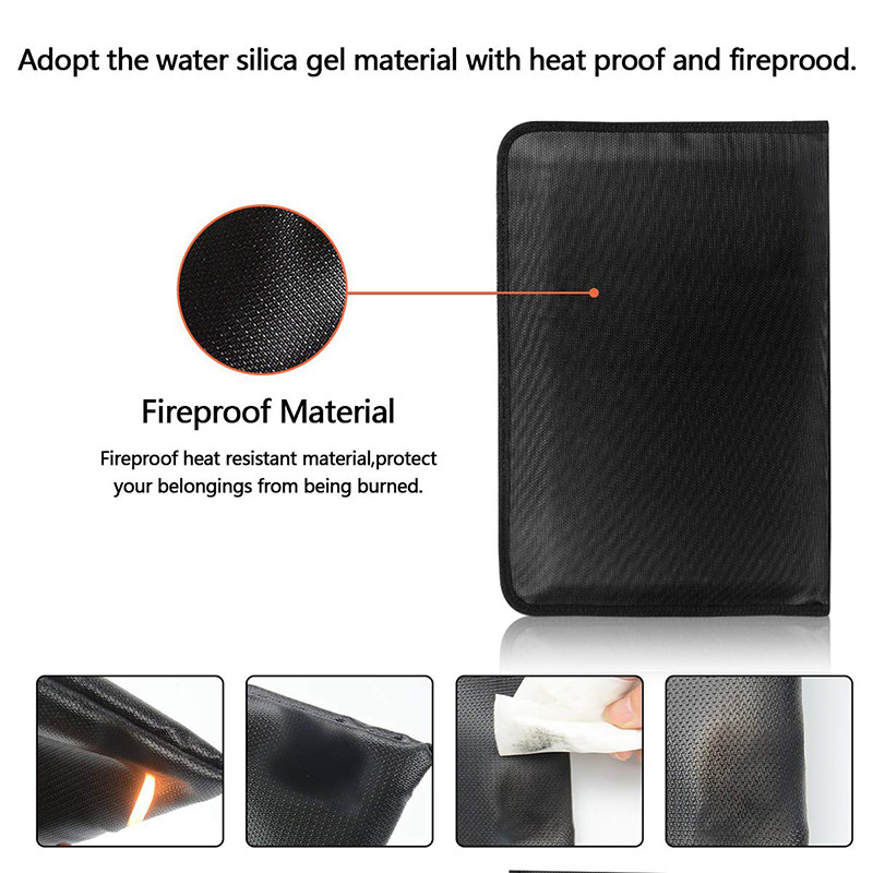 Heat Resistant Fireproof Document Folder With 13 A4 Size Pockets