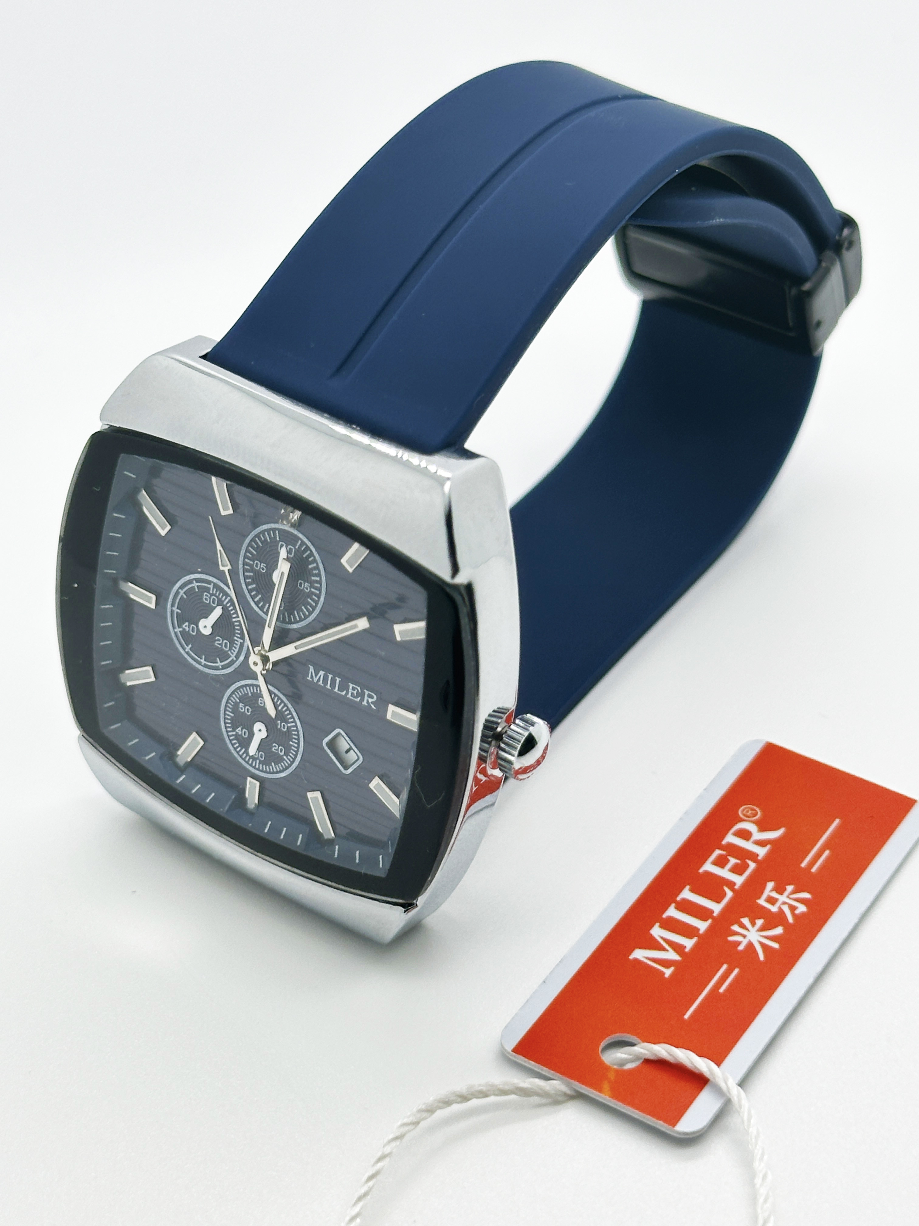 Large Dial Casual Business Wrist Watch Quartz Mens Watches With Silicone Strap