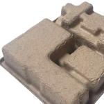 Recycled Thermoformed Pulp Tray Packaging 3mm Thickness Brown Color
