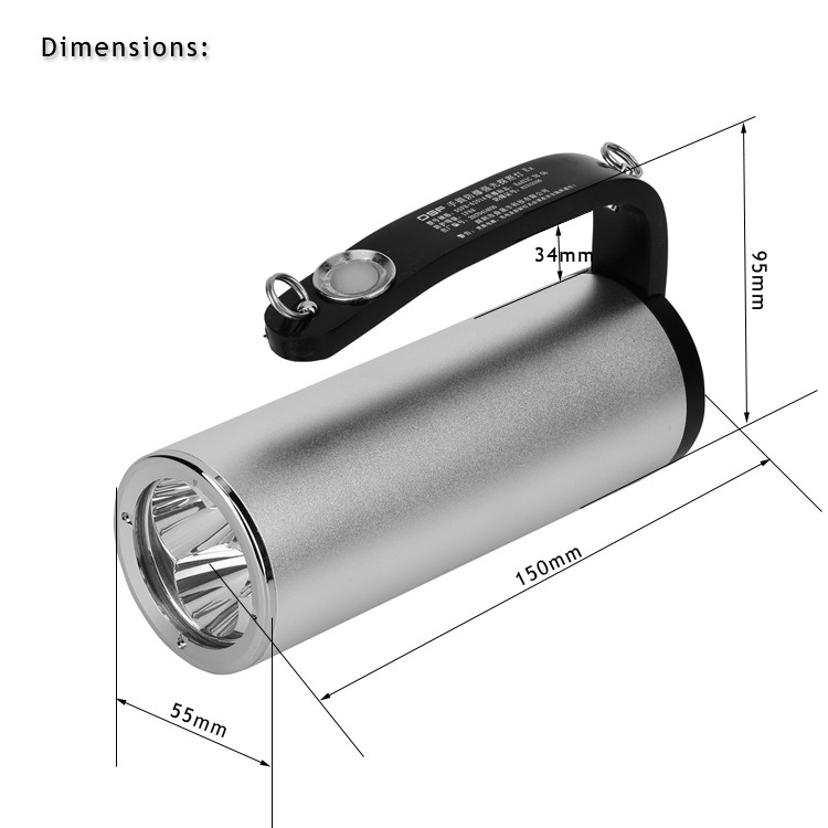 9W Waterproof Flashlight Super Bright Led Flashlight 5-10 H Working Time