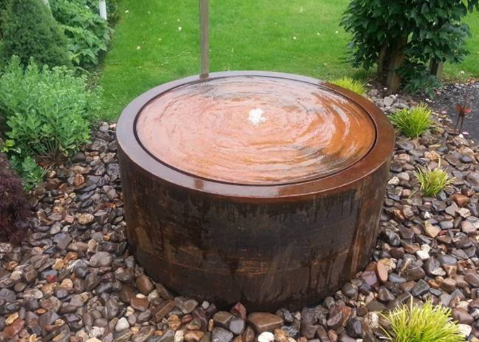 Modern Design Outdoor Indoor Garden Art Corten Steel Water Fountains With Pumps