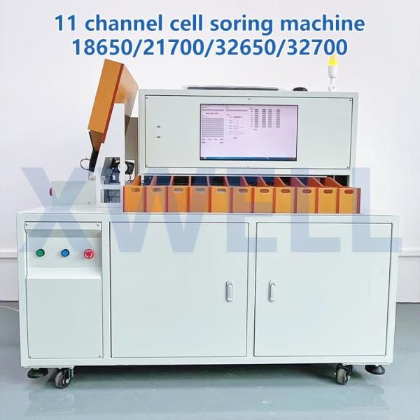11 Channel Cylindrical Battery Sorter 18650 26650 32650 21700 Battery Sorting