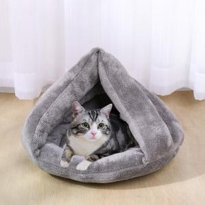 Wholesale Semi Closed Winter Warm Stocked Cat Nest Bed As Pet Bed Mat from china suppliers