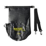 Black Outdoor Waterproof Bag 20 Liter Customize Color With Zipper