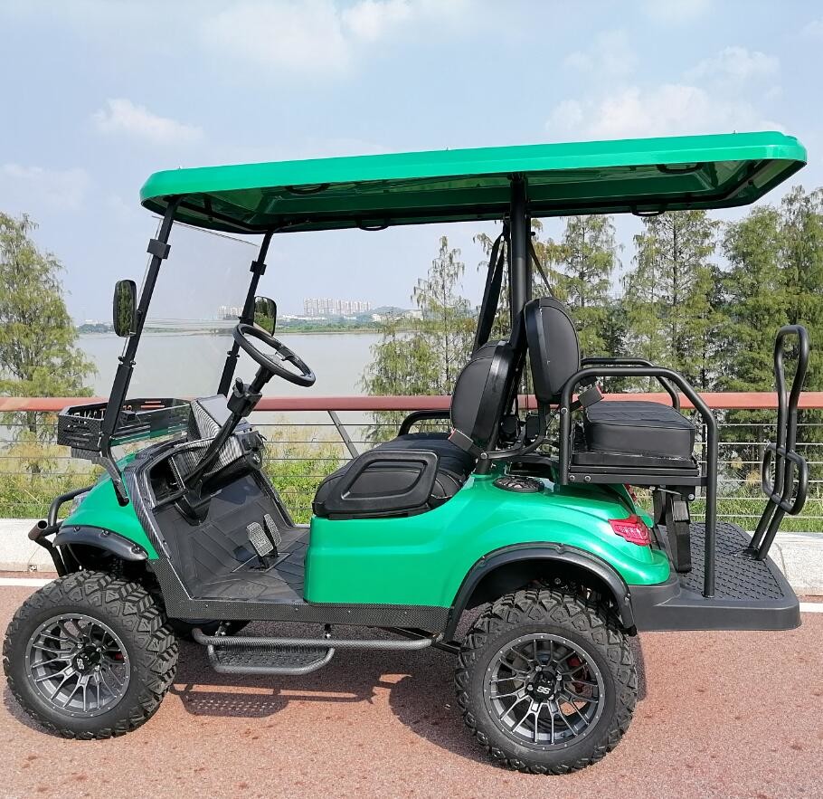 Mini 4 Wheel Disc Brake Electric Golf Cart 10 Inch TFT IP66 CARplay Display 60V 72V 4 Seater