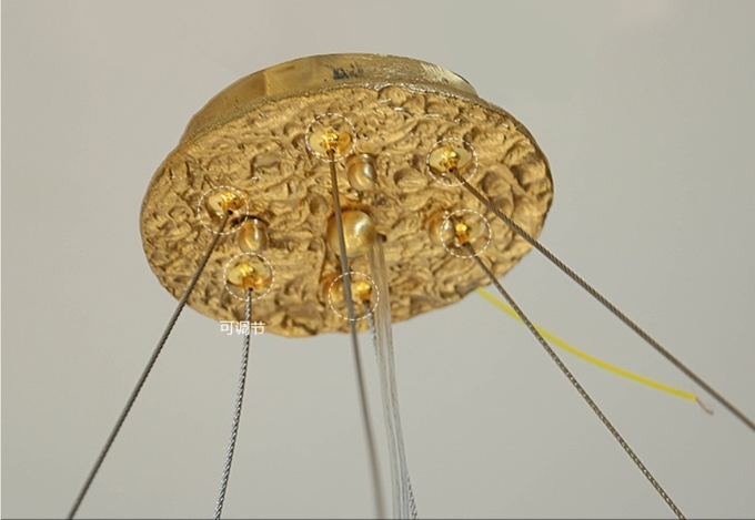 H65 Copper Body Art Glass Maple Leaf Pendant Chandelier Lights Modern ISO9001