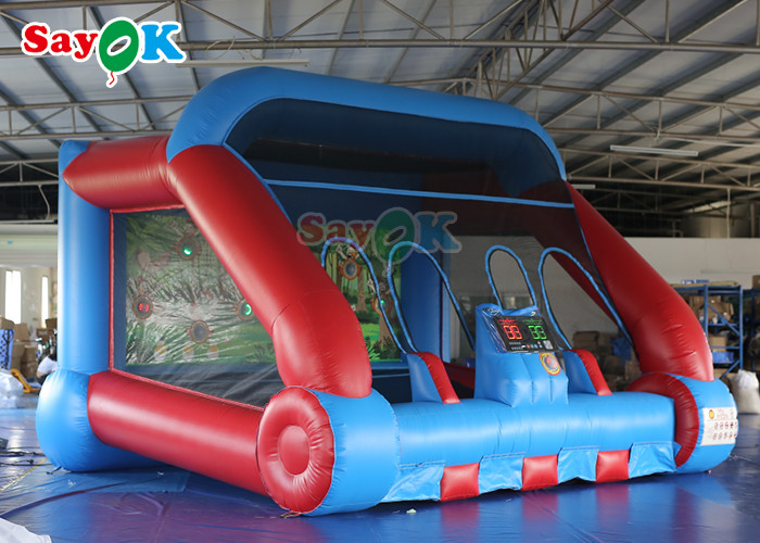 Commercial Inflatable Sports Games Red Blue IPS Shooting Game Inflable Carnival Game