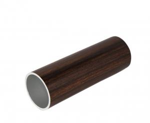 China 0.75 - 0.8” Inch Diameter Circle Aluminium Round Tube With Wooden Color Imitation Wood Grain on sale