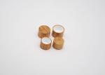 Natural Bamboo Lid Wooden Screw Cap For Cosmetic Packaging Bottle