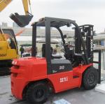 3 Stage Forklift Truck Diesel 3000kg Rated Capacity With 180 Degree Rearview