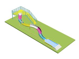 Wholesale Kids' Spiral Water Slides For Aqua Park Fiberglass Material from china suppliers
