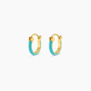 Wholesale Colored 925 Sterling Silver Hoop Earrings 18K Gold Stacking Hoop Earrings from china suppliers