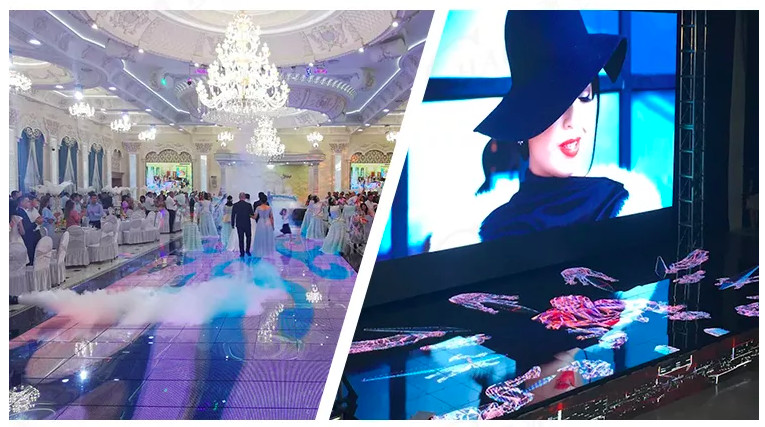 3.9mm Interactive Led Screen Floor Tiles Indoor Use 1000x500mm