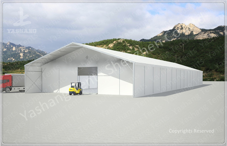 High Performance Outdoor Warehouse Tents White PVC Tarpaulin Storage Marquees Hire