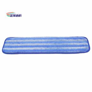Wholesale 5&quot;X18&quot; Microfiber Wet Mop Pads Blue Stripe Floor Cleaning Mop Head from china suppliers