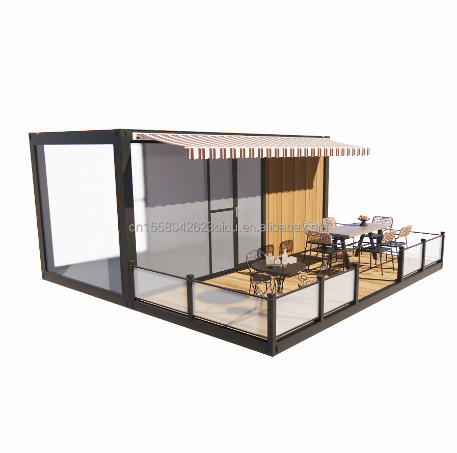 Shop 20ft Mobile Restaurant and Bar 10ft 20ft Shipping Wooden Container Kitchen Galvanized Steel Bending 180g Steel frame