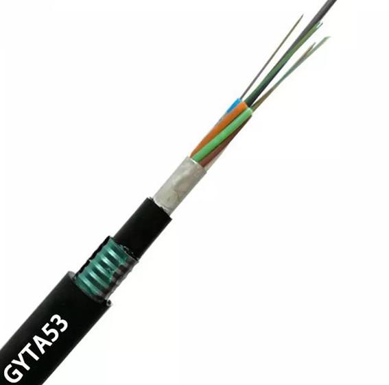 Outdoor Single Mode Fiber Optic Outdoor Cable G652d Double Sheath For Communicat