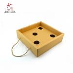 Pantone Color Hemp Handle Rope Corrugated Cardboard Box