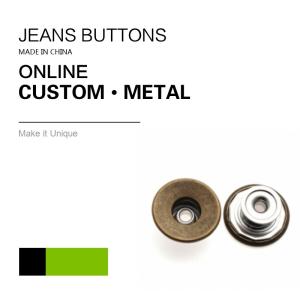 Wholesale Antique Brass Custom Jeans Metal Button Denim Clothing Bulk Trims from china suppliers