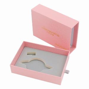 Wholesale Cutouts Inlay DIY Sliding Drawer Gift Boxes 120g Pink Rigid Cardboard from china suppliers
