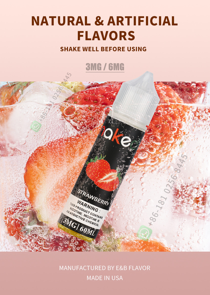 60ml Vapor Juice E Liquid For Electric Cigarette Vaporing Juice Smoking Strawberry Flavor