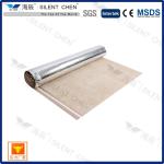 Green 3mm Rubber Carpet Underlay With Silver Vapor Barrier