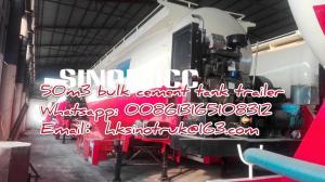 Wholesale Tri-axle 50m3 Bulk Cement Trailer Truck Trailer- SINOMICC semi trailer ,green color white color ,3 axle from china suppliers