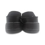 Black Steel Toe Kitchen Shoes Unisex Restaurant Work Shoes Non Slip Clean Easy