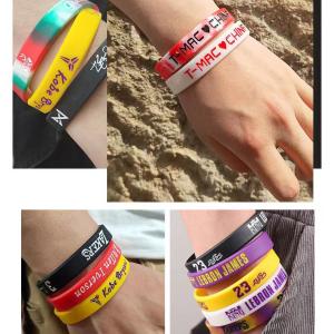 Wholesale Multi Color Night Glow Luminous Silicone Wristbands for Basketball Football Games Star Ball from china suppliers