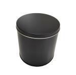 Matt Black Round Tin Containers For 1kg Hookah Shisha Flavors Tobacco Packing