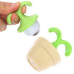 Roller Ball Handheld Body Massager Cute Mini Potted Plant Shaped 360 Degree