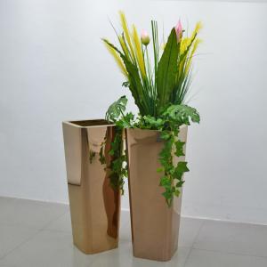 Wholesale Custom Size Smooth Stainless Steel Flowerpot Garden Decoration from china suppliers