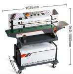 Nitrogen Gas Flushing Vacuum Continuous Band Sealer Plastic Bag Heat Sealing