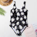 Solid color Scoop Neck Sport Top With High Waist Bikini